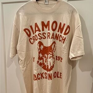Diamond Cross Ranch Beige Graphic Tee